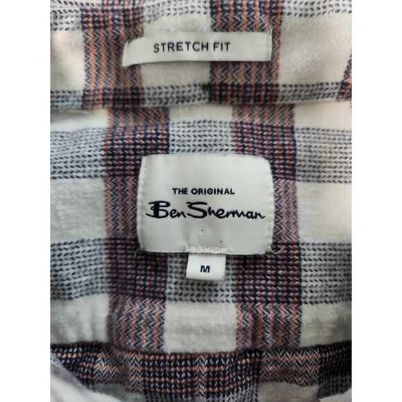 Ben Sherman Men’s Plaid Stretch Fit Shirt Size M – Long Sleeve - Picture 5 of 8
